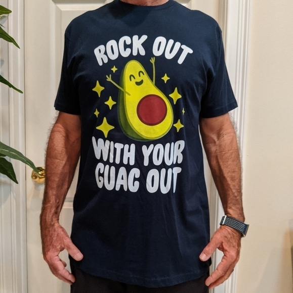 Next Level Rock Out w/Your Guac Out Tee Men's Size Large - Picture 1 of 6